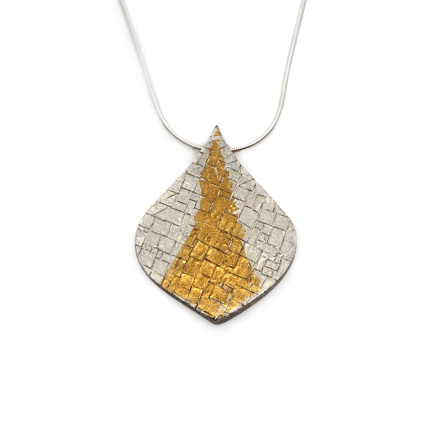 Bojagi Silver Teardrop Pendant