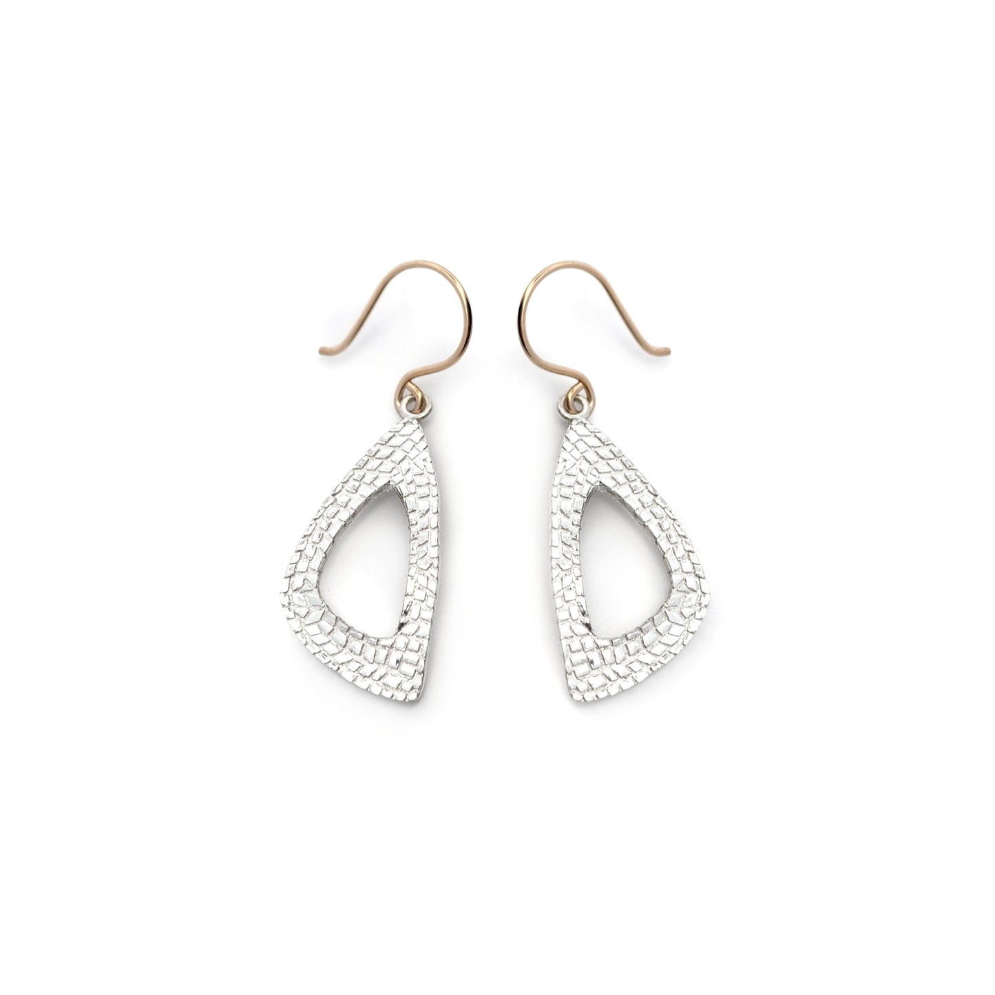 Bojagi Silver Moss Wing Drop Earrings