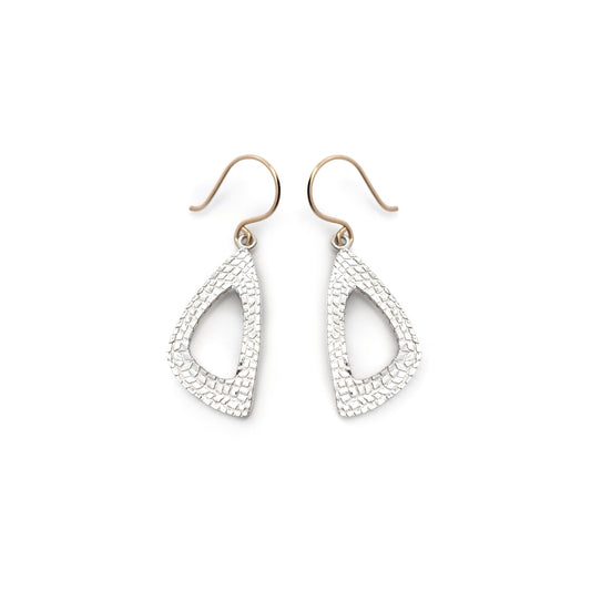 Bojagi Silver Moss Wing Drop Earrings
