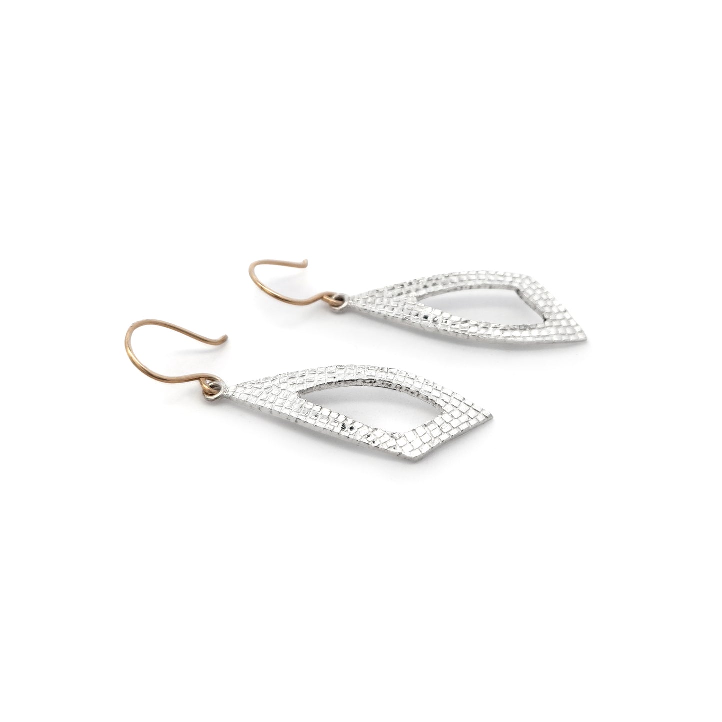 Bojagi Silver Honey Bee Drop Earrings