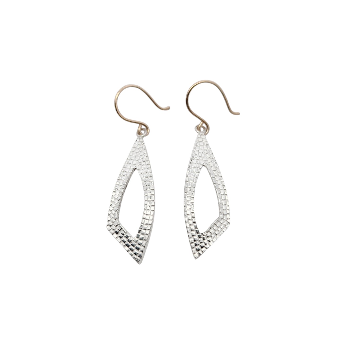 Bojagi Silver Honey Bee Drop Earrings