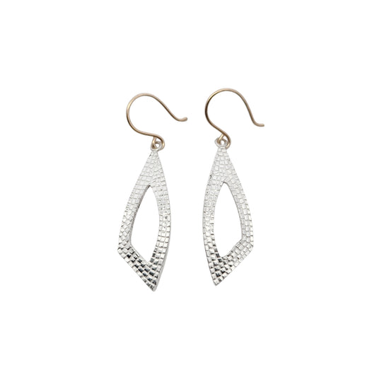 Bojagi Silver Honey Bee Drop Earrings