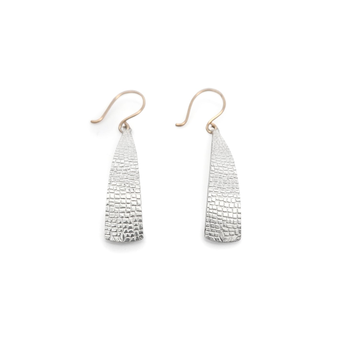Bojagi Silver Long Drop Earrings