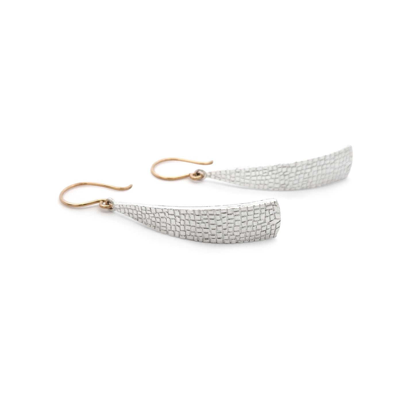 Bojagi Silver Long Drop Earrings