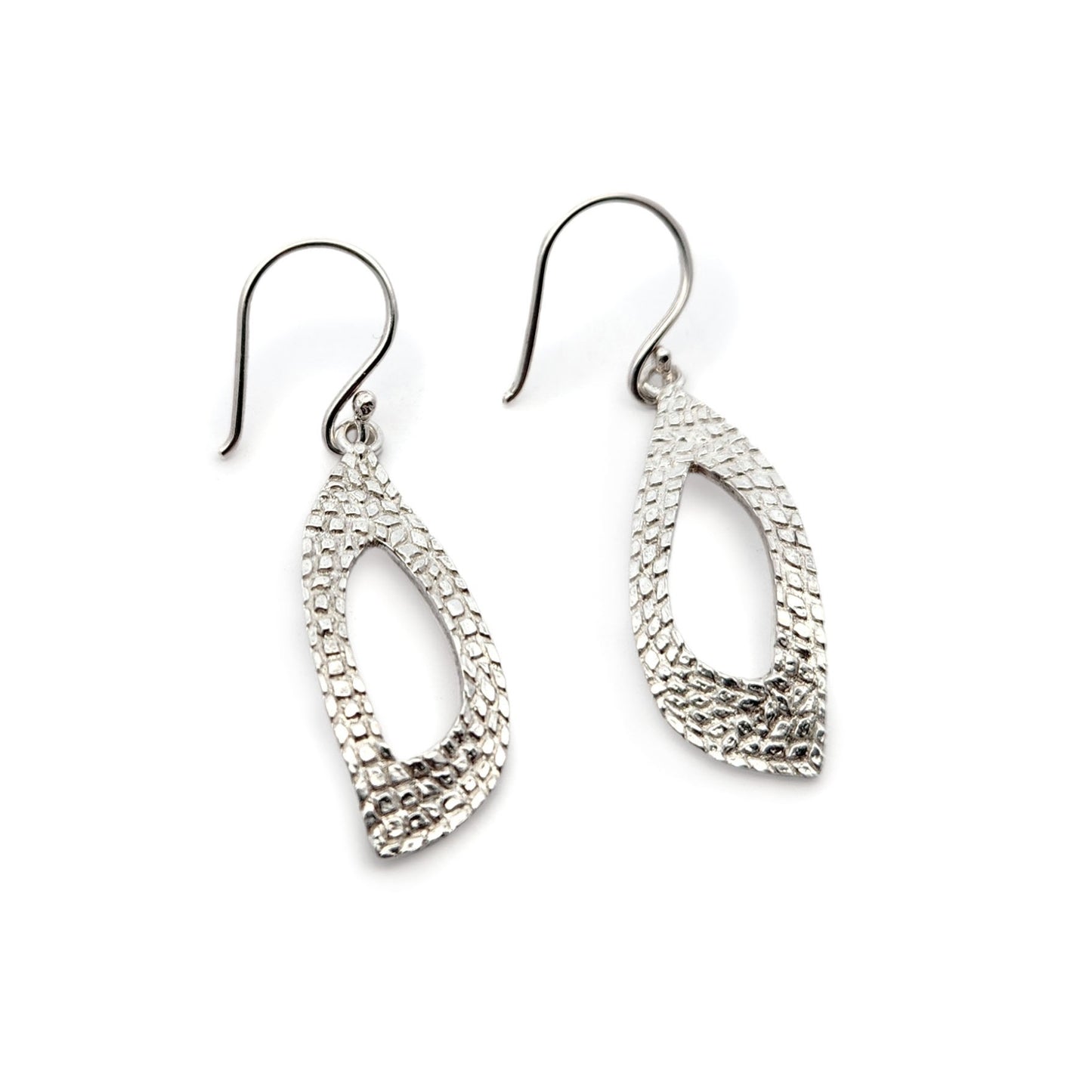 Bojagi Silver Leaf Drop Earrings
