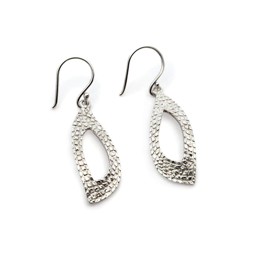 Bojagi Silver Leaf Drop Earrings