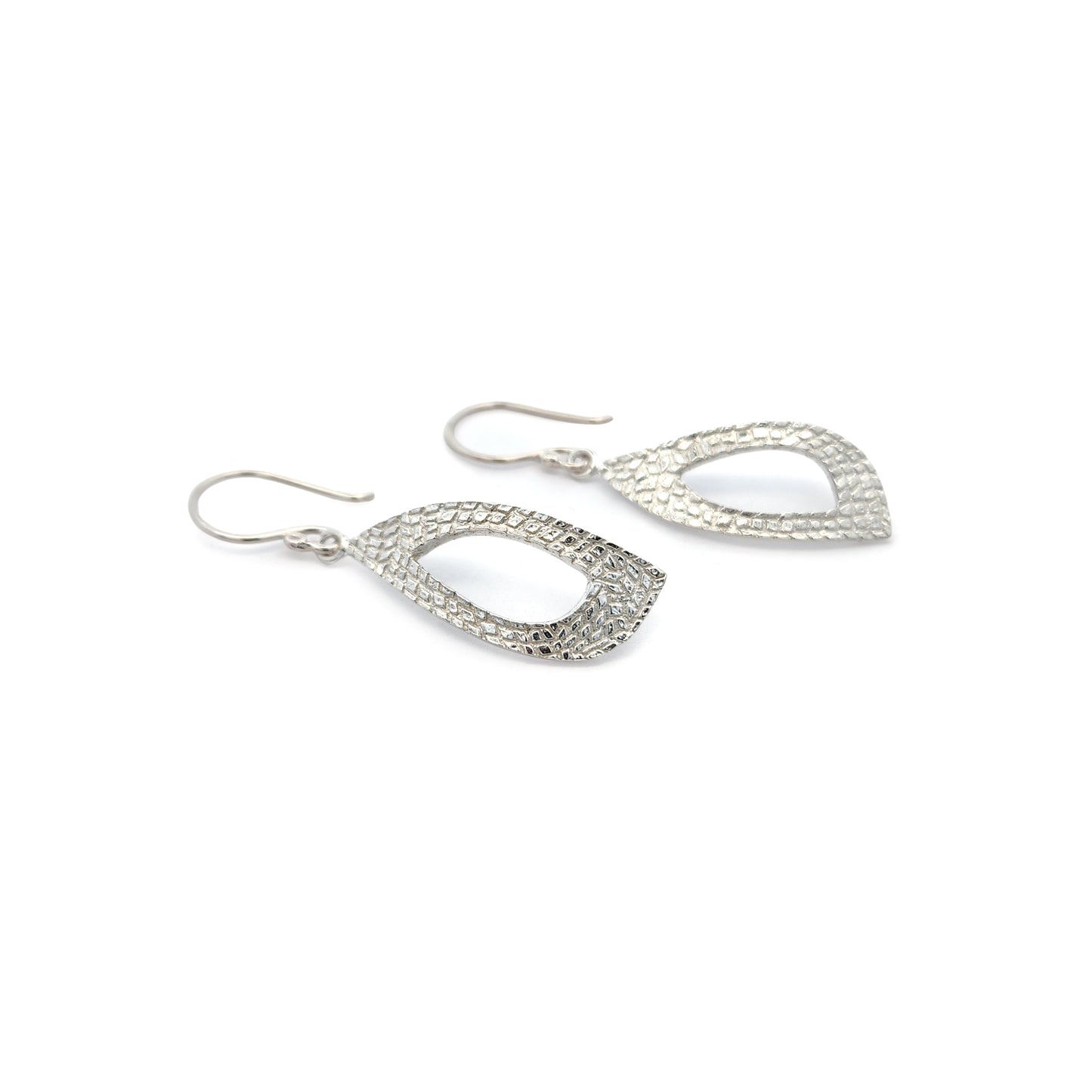 Bojagi Silver Leaf Drop Earrings