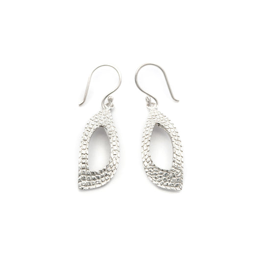 Bojagi Silver Leaf Drop Earrings