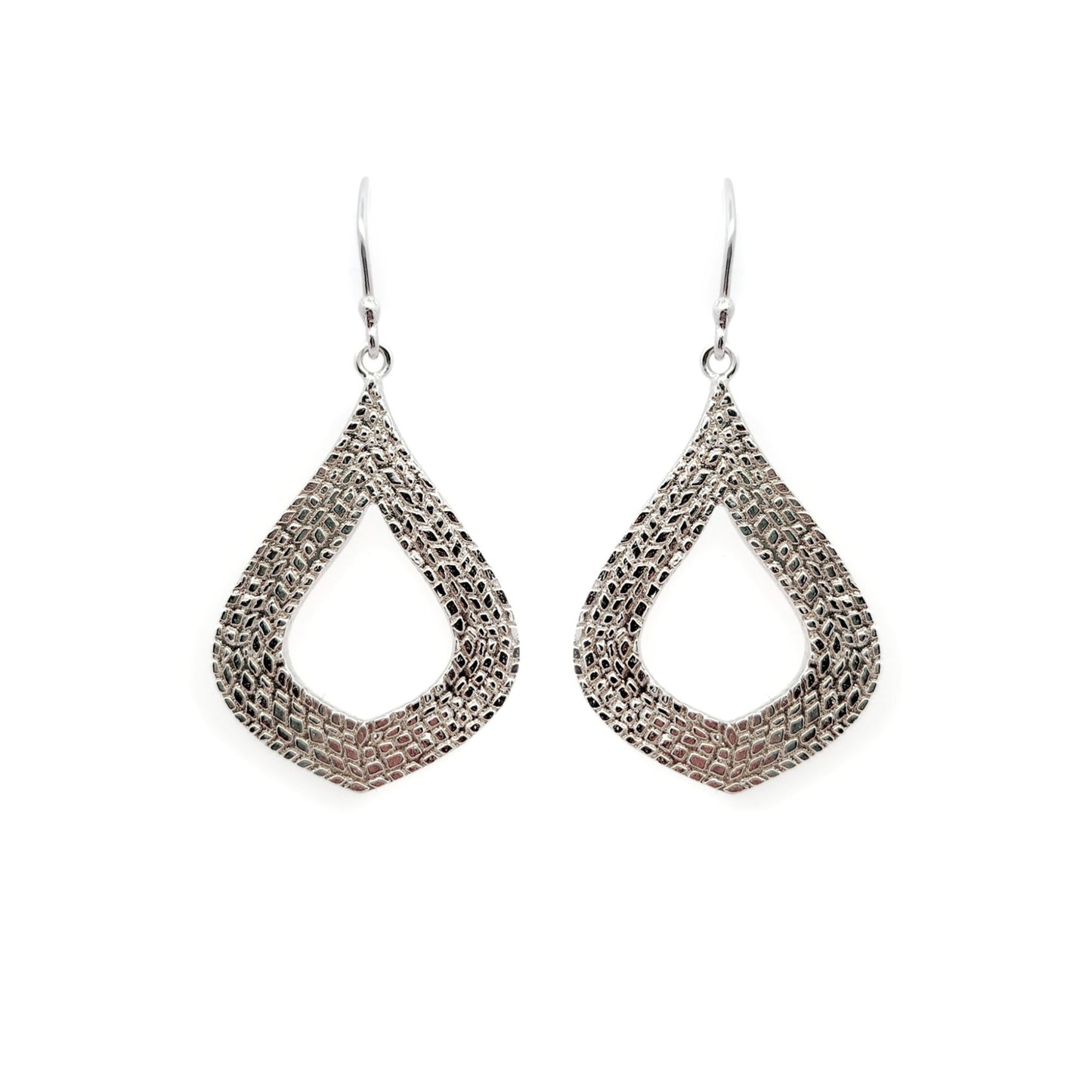Bojagi Silver Teardrop Earrings
