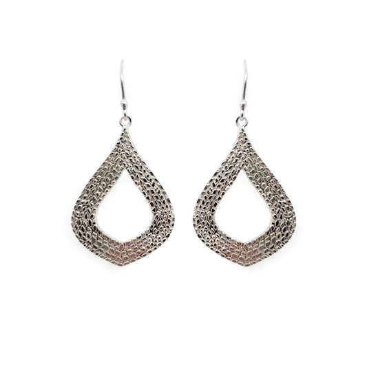 Bojagi Silver Teardrop Earrings