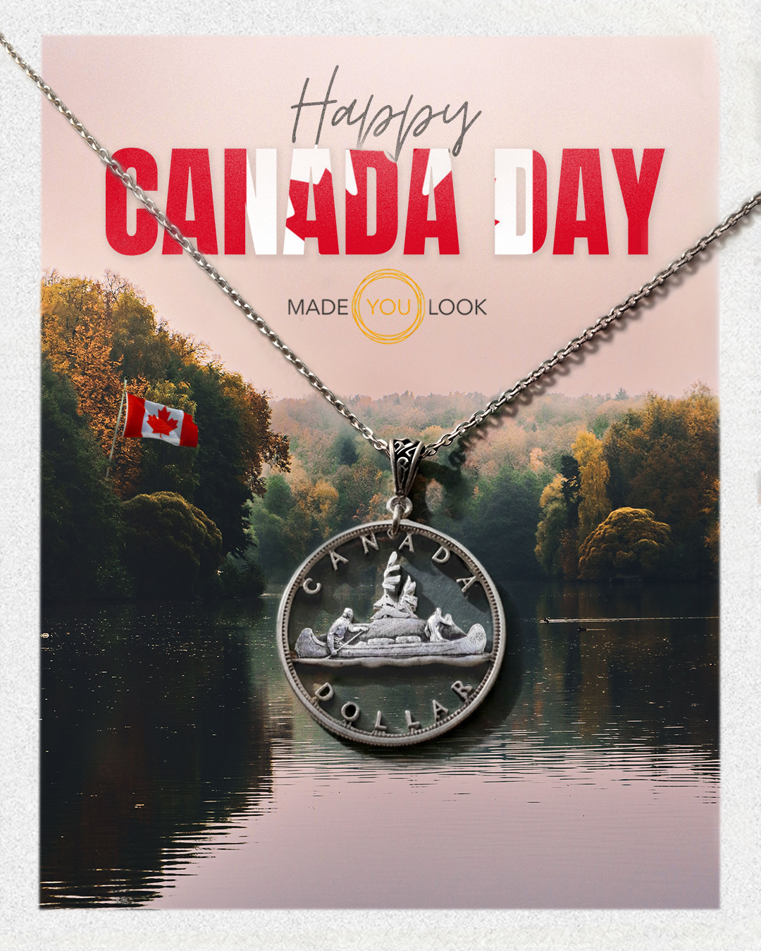 Canadian Silver Dollar Pendant