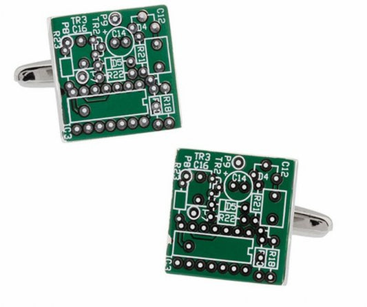 Upcycled Circuit Board Cufflinks