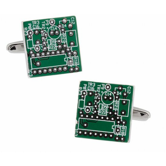 Upcycled Circuit Board Cufflinks