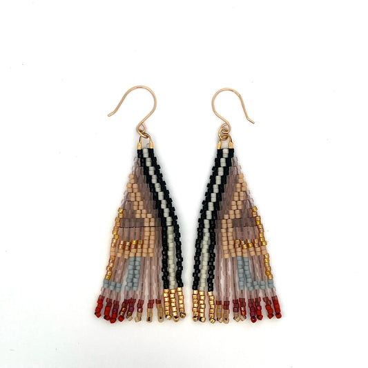 Striped Multi-Bead Earrings