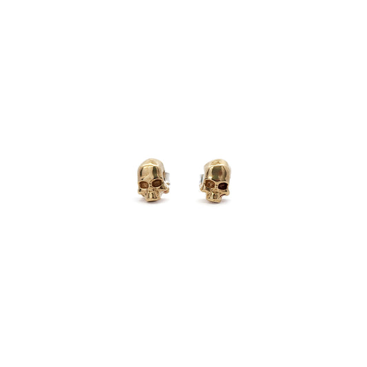Mini Carved Skull Studs