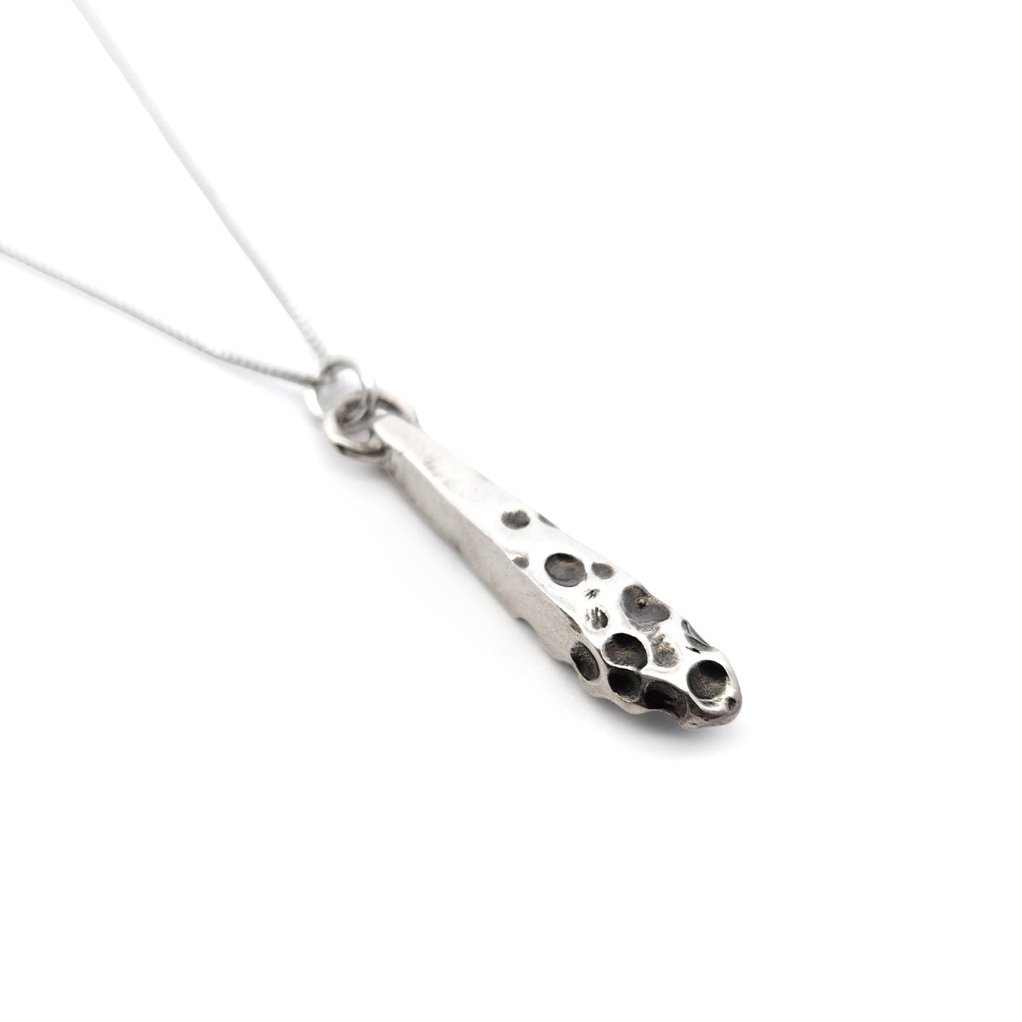 Sterling Silver Organic Textured Pendant