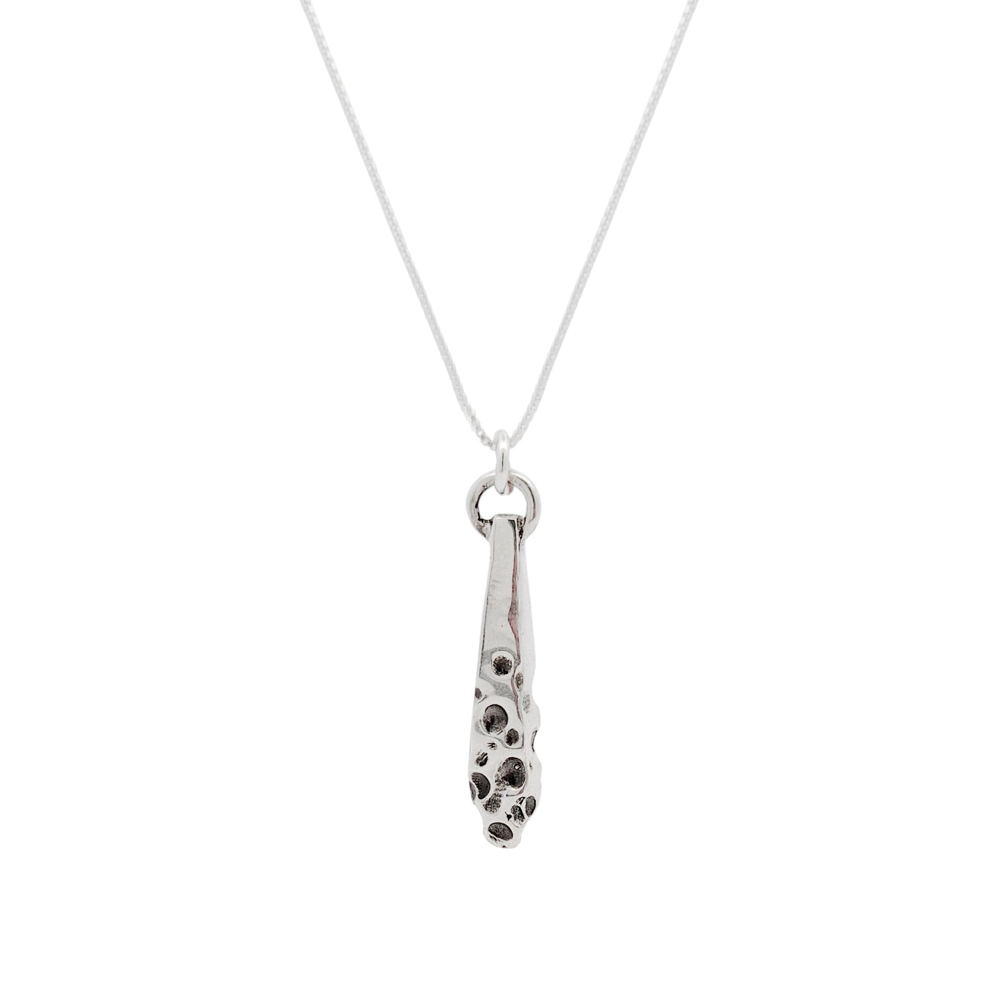 Sterling Silver Organic Textured Pendant