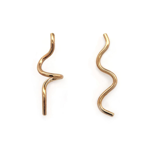 Long Squiggle Studs
