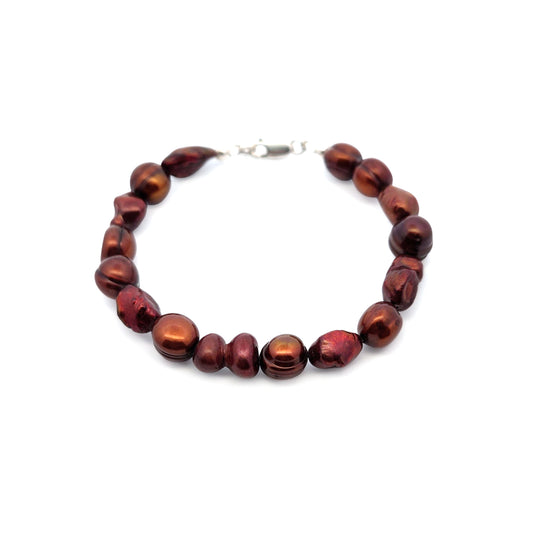 Organic Red Pearl Bracelet