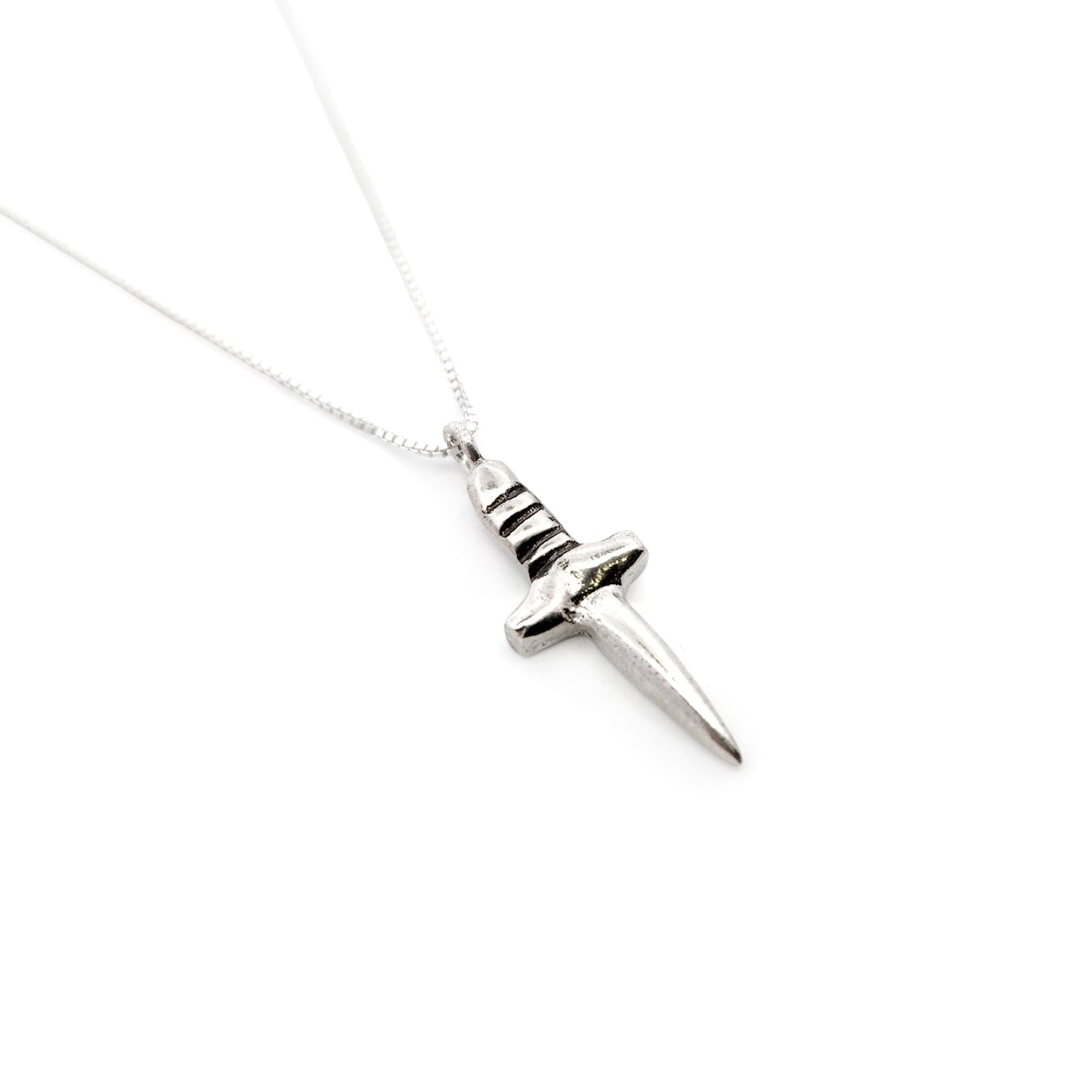 Tiny Silver Dagger Pendant