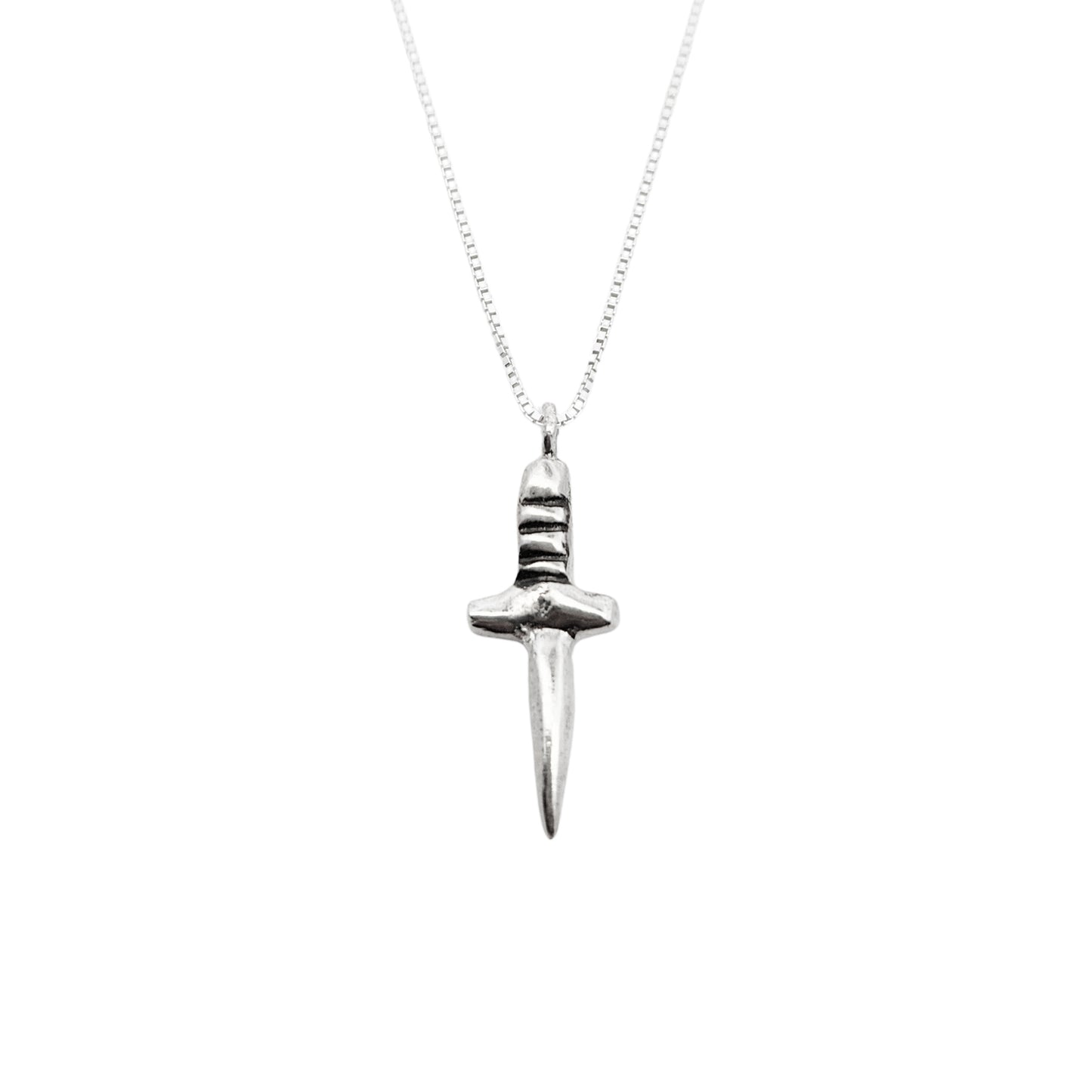 Tiny Silver Dagger Pendant