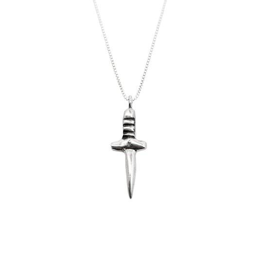 Tiny Silver Dagger Pendant
