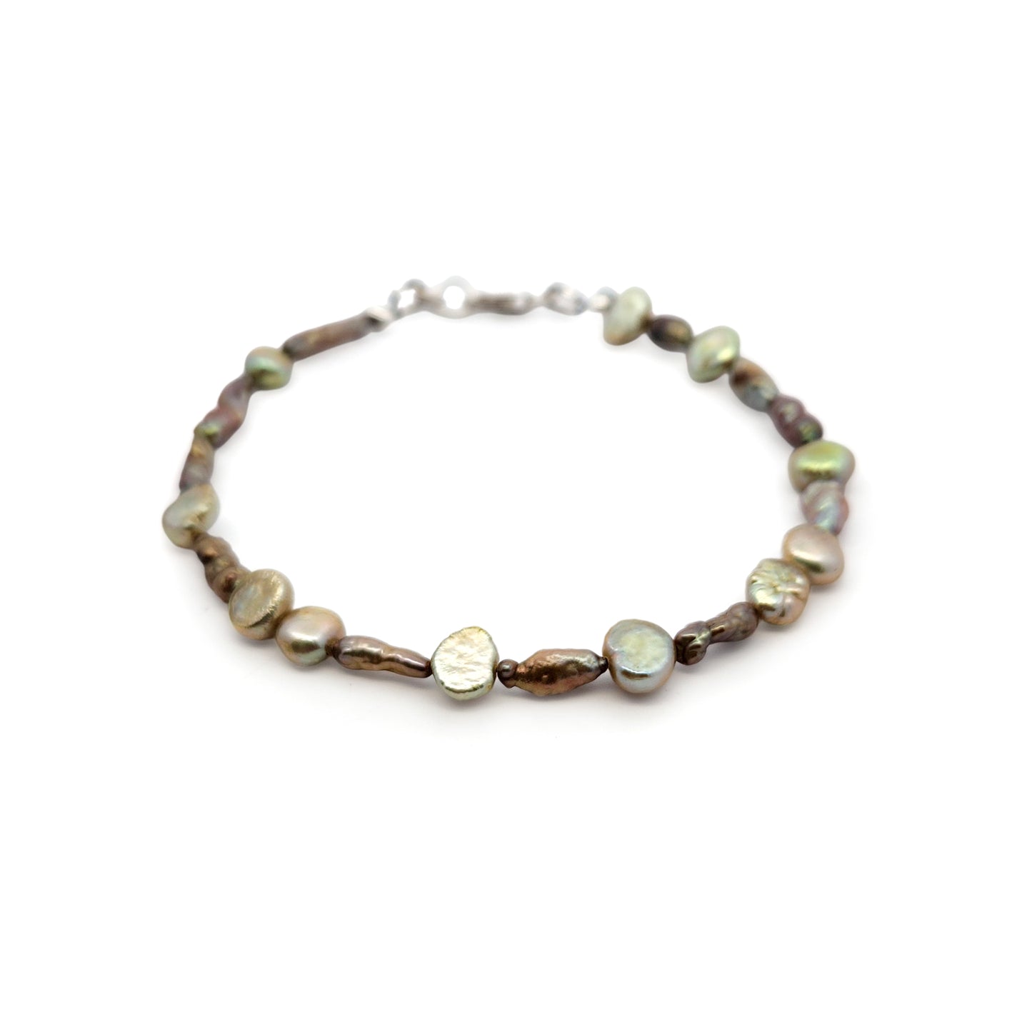 Organic Mint Green Pearl Bracelet