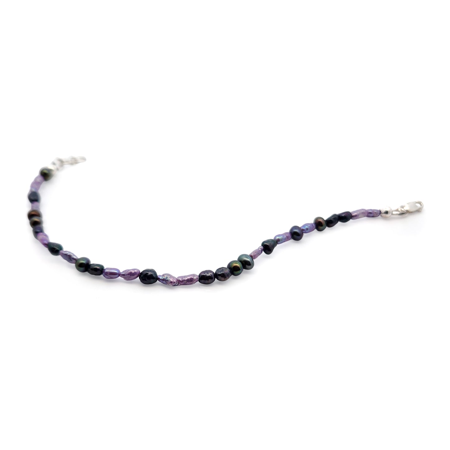 Organic Purple Pearl Bead Bracelet