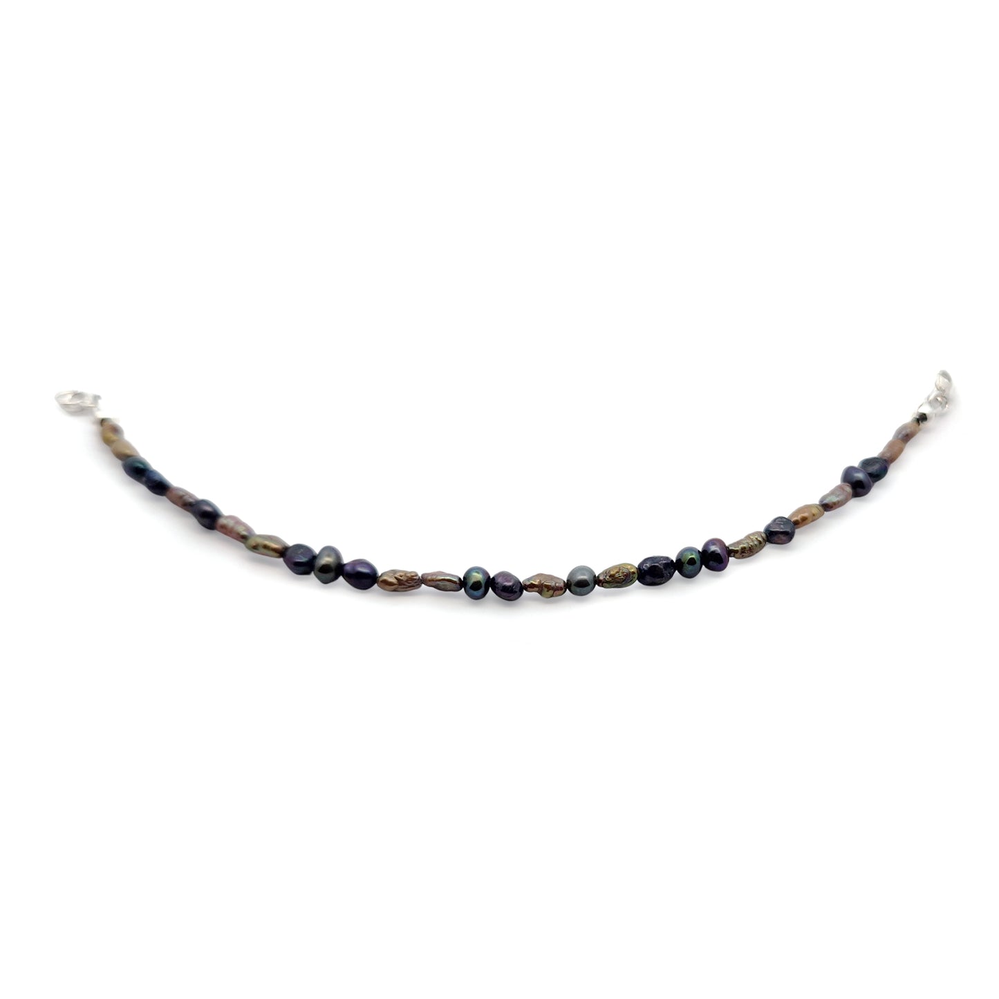 Organic Blue & Green Pearl Bead Bracelet