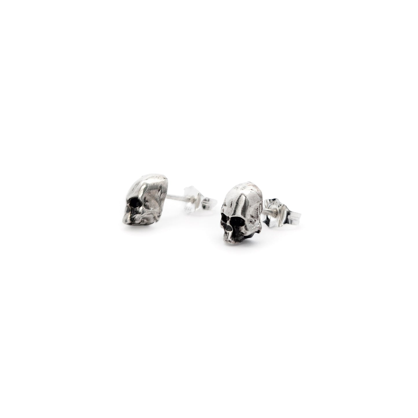 Mini Carved Skull Studs