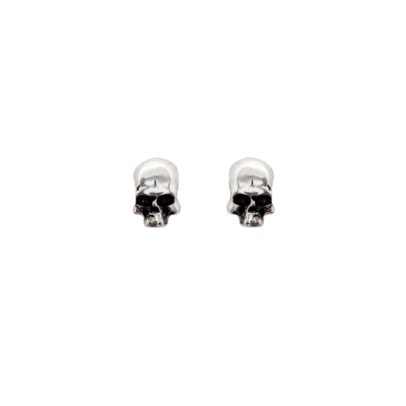 Mini Carved Skull Studs