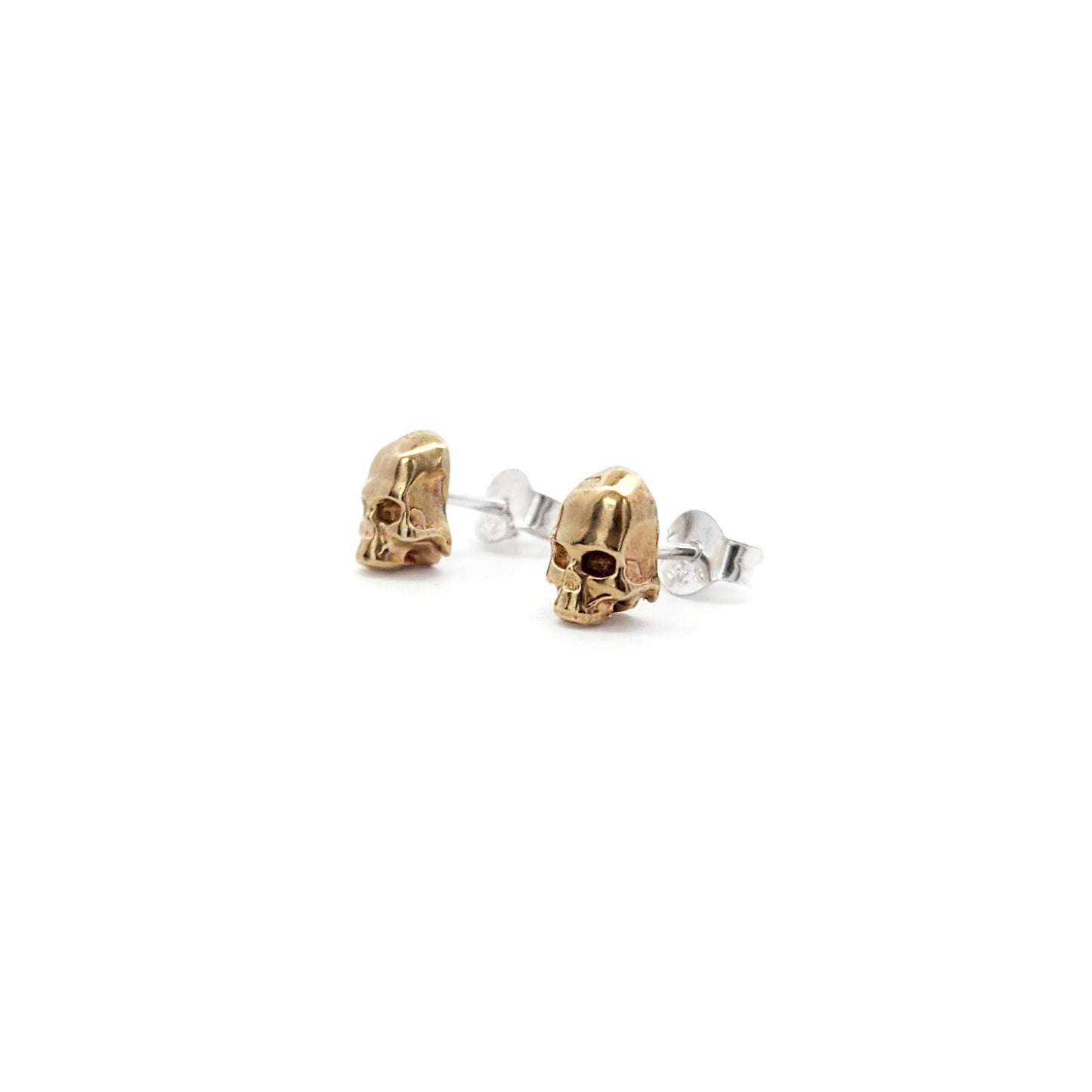 Mini Carved Skull Studs