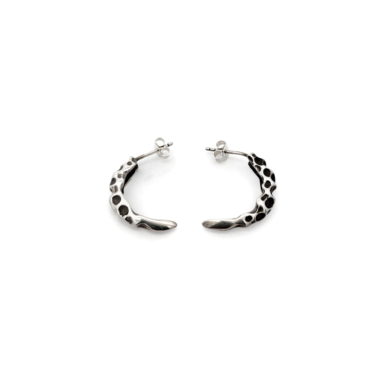 Sterling Silver Organic Talon Earrings