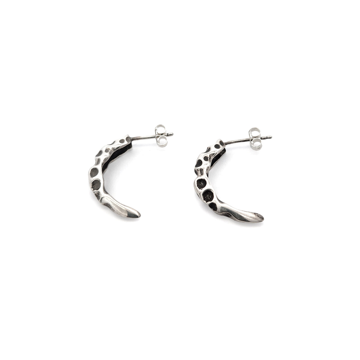 Sterling Silver Organic Talon Earrings