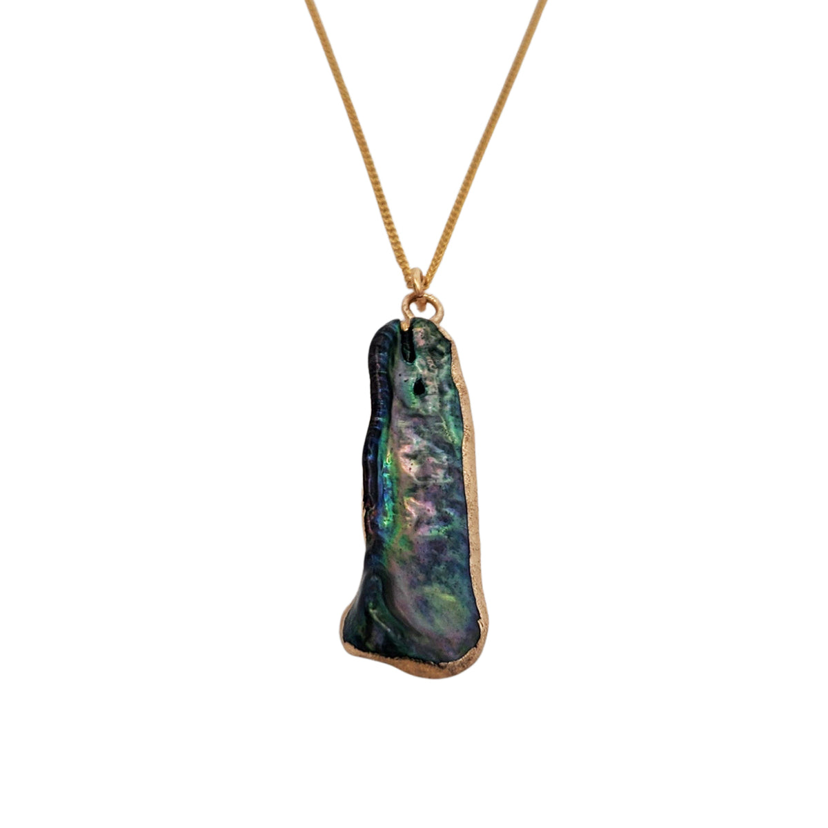 Organic Dyed Pearl Pendant Necklace