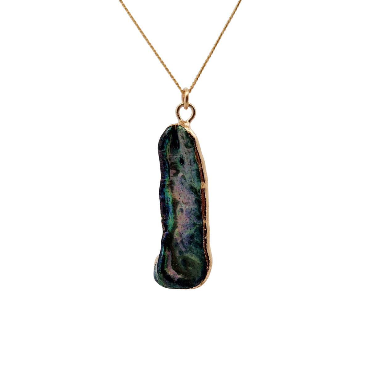 Organic Dyed Pearl Pendant Necklace
