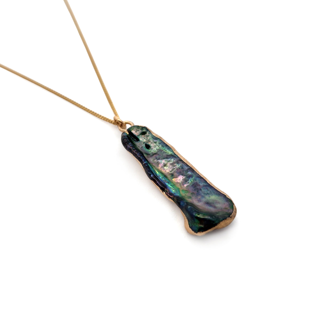 Organic Dyed Pearl Pendant Necklace