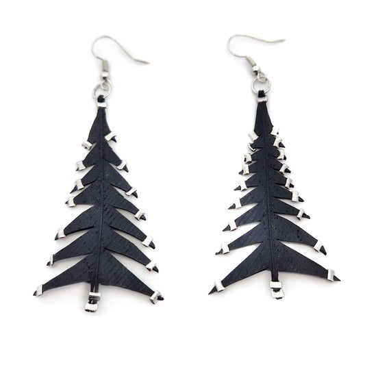 Black Tree Earrings