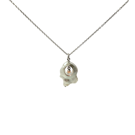 Freshwater Pearl & Coral Pendant