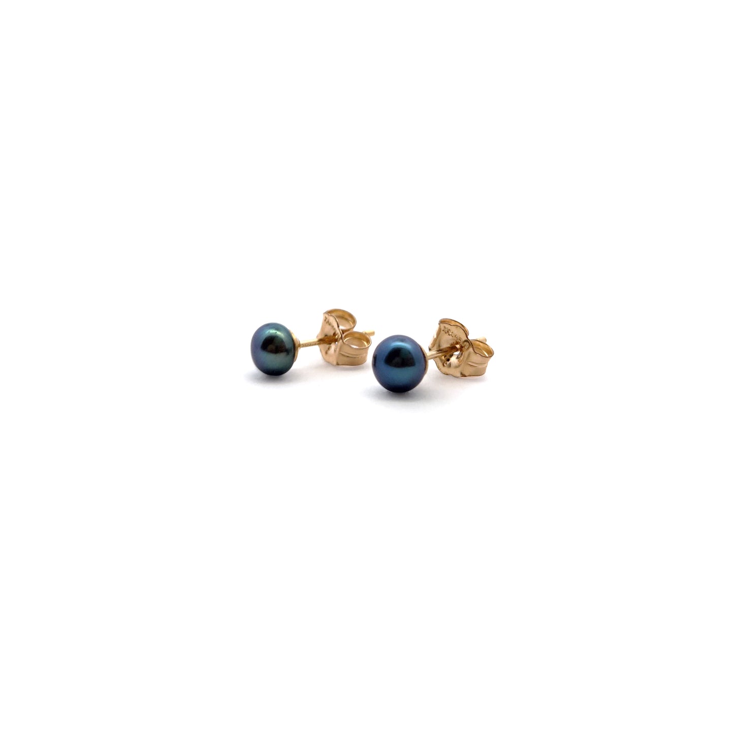 4mm Blue Pearl Stud Earrings