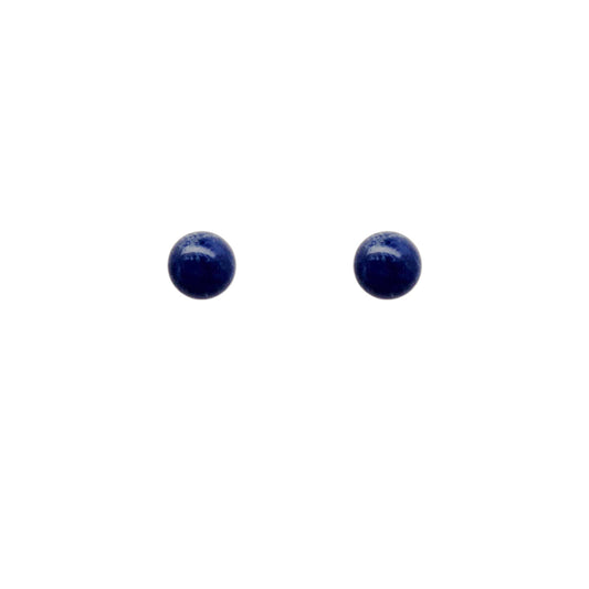 4mm Lapis Stud Earrings