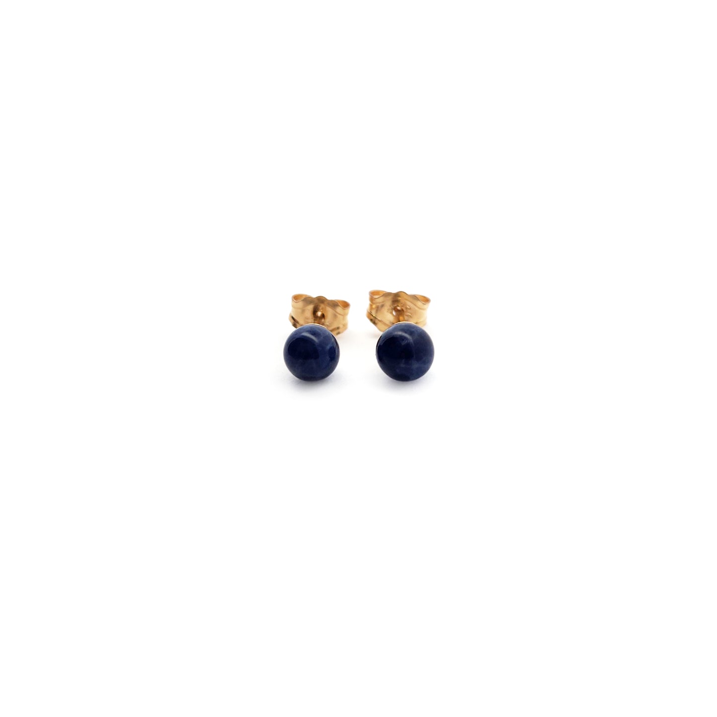 4mm Lapis Stud Earrings