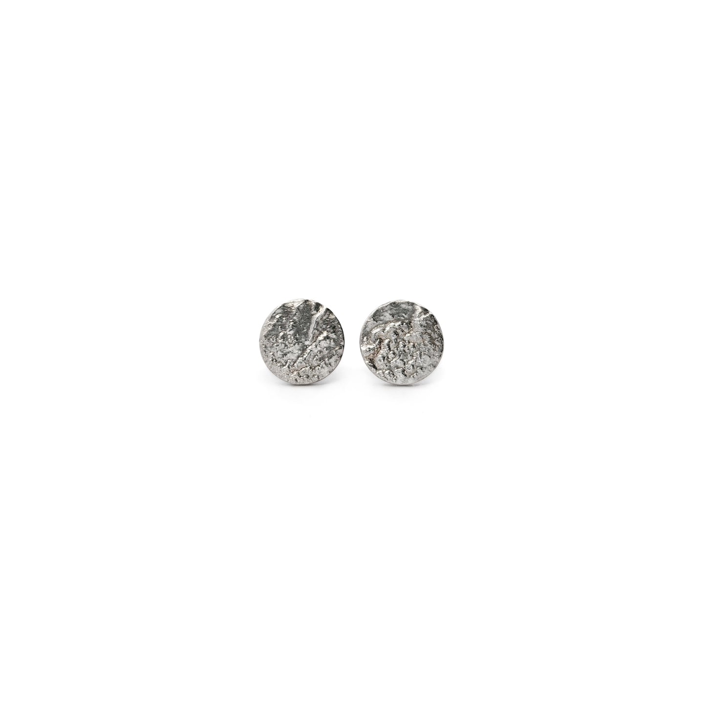 Reticulated Sterling Silver Stud Earrings