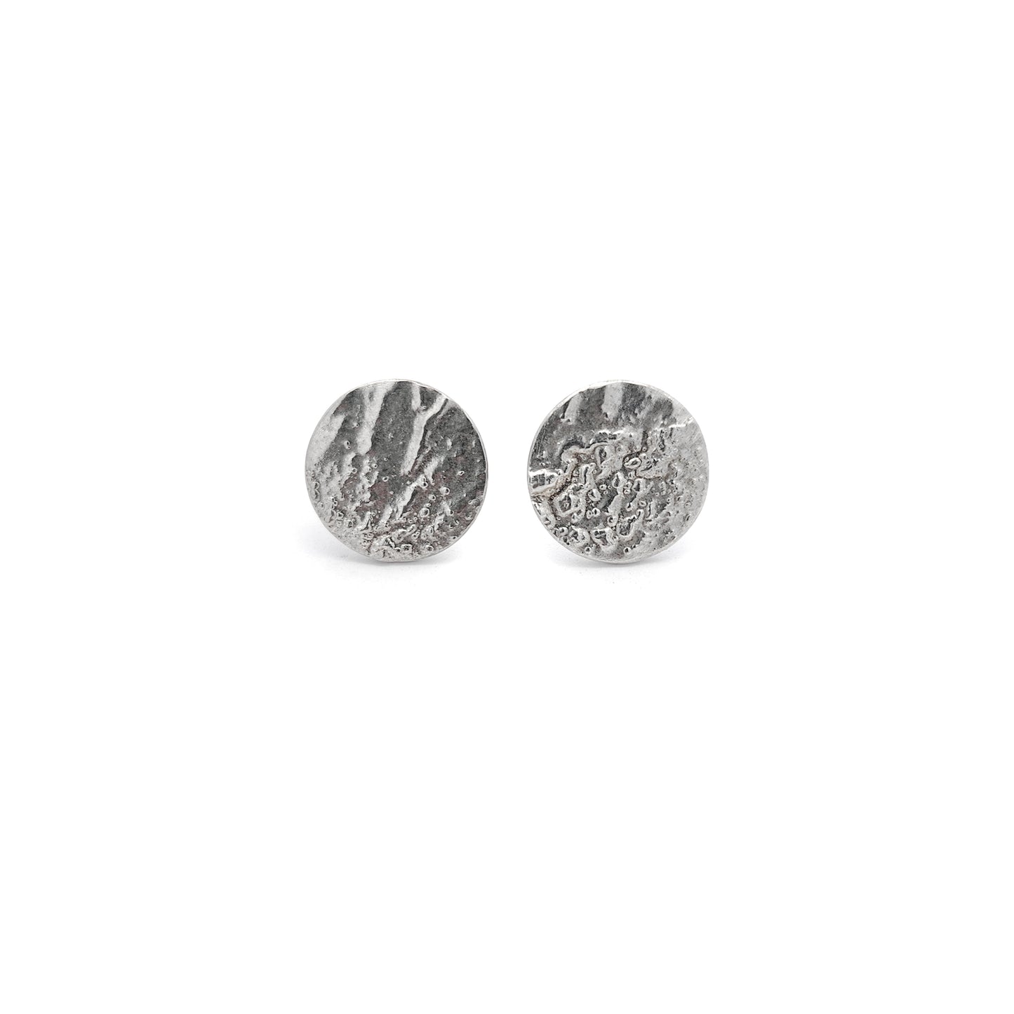 Reticulated Sterling Silver Stud Earrings