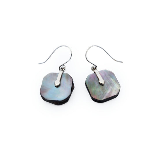 Mother of Pearl Sequin Drop Earrings