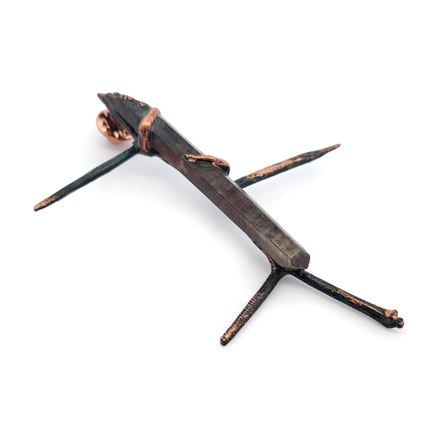Black Thorn Crystal Pin