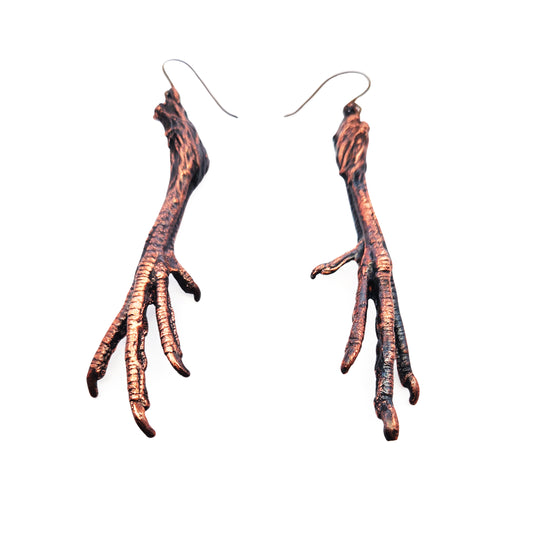 Quail Foot Earrings