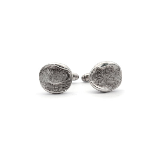 Sterling Silver Fingerprint Cufflinks