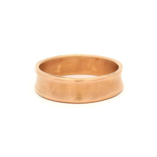 10k Rose 5mm Wide Satin Finish Concave Band