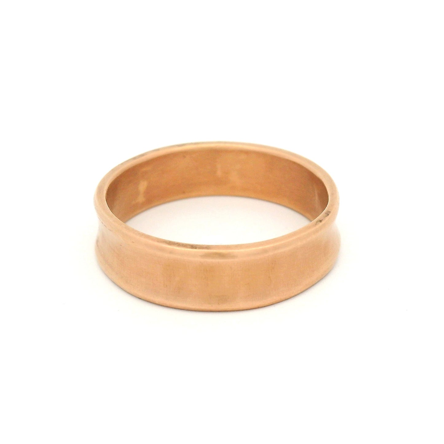 10k Rose 5mm Wide Satin Finish Concave Band
